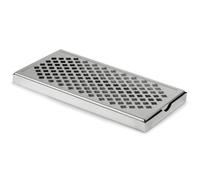 Cocktail7 Rectangular Stainless Steel Drip Tray Bar Mat 30 x 15 cm Removable Collection Tray for Water and Beer Drip Tray Professional Bar Equipment