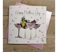 COCKTAILS & DOTS MOTHER'S DAY CARD, HAND FINISHED (M26-D10)