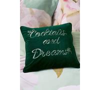 Ted Baker Cocktails & Dreams Embroidered Cushion 45cm x 45cm, Forest