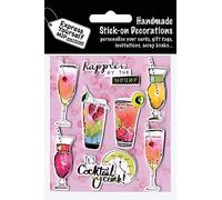 Cocktails & Drinks DIY Greeting Card Toppers Stick-On Craft Decorations DIYT489