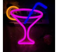 Cocktails Neon Sign for Wall Decor，Cocktails Happy Hour Neon Sign Man Cave