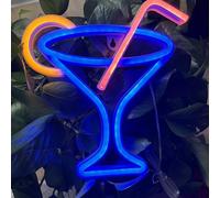 Cocktails Neon Sign for Wall Decor ,Cocktails Happy Hour Neon Sign Man Cave Bar Home Art Neon Light Handmade LED Neon Lights Signs for Bedroom Beer Bar Neon Light Sign Hotel Party Club