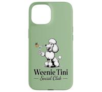 Cocktails & Poodles Social Club Poodle Design for Women Case for iPhone 15