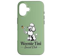 Cocktails & Poodles Social Club Poodle Design for Women Case for iPhone 16