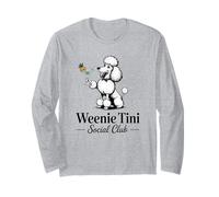 Cocktails & Poodles Social Club Poodle Design for Women Long Sleeve T-Shirt