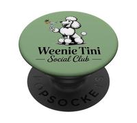 Cocktails & Poodles Social Club Poodle Design for Women PopSockets Adhesive PopGrip