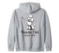 Cocktails & Poodles Social Club Poodle Design for Women Zip Hoodie