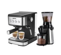 (COCM41521CG41013) Geepas Coffee Machine &Conical Burr Coffee Grinder