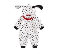 CocMouse Baby Boys Girl Dalmatian Costume Halloween Costume Infant Hooded Long Sleeve Button Romper One Piece Jumpsuit (White-Jumpsuit, 12-18 Months)