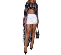 CocMouse Sheer High Neck Chiffon Cape Shawl for Womens Fairy Flowy Floor-Length Wrap Shawls for Formal Evening Dress Outfits (Blue, ONE SIZE)