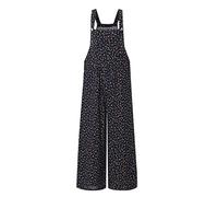 CocMouse Womens Dual Pocket Jumpsuit Loose Summer Rompers Suspender Wide Leg Overalls Boho Adjustable Straps Harem Pants (Navy, S)