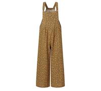 CocMouse Womens Dual Pocket Jumpsuit Loose Summer Rompers Suspender Wide Leg Overalls Boho Adjustable Straps Harem Pants (Tan, S)