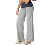 CocMouse Womens Y2k Flare Leggings Fold Over Yoga Pants Wide Leg Beach Pants Foldover Waist Bootcut Sweatpants Bell Bottom (B-Gray, M)