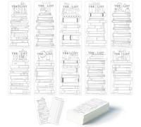COcnny Reading Tracker Log Bookmarks - 100pcs Read List Book Mark for Reading Lovers, Color Your Own Timer Bookmark Bulk, Cute Bookish Items Study Records Tracker for Teacher Student Classroom Library