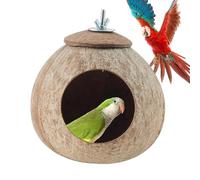 Coco Bird Nest for Cage | Natural Shell Rest House, Eared Circuits, Comfortable Home Decor, Hanging Birdhouse, Safe Shelter Budgerigar Gentoo Finch Canar