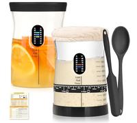 Coco Bird Pro Sourdough Starter Kit- 50oz Large Capacity Sourdough Starter Jar, 17 Flavorful Fermentation Recipes, Sourdough Bread Baking Supplies for Making Delicious Sourdough Breads(2 Sets)