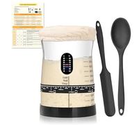 Coco Bird Pro Sourdough Starter Kit- 50oz Large Capacity Sourdough Starter Jar, 17 Flavorful Fermentation Recipes, Sourdough Bread Baking Supplies for Making Delicious Sourdough Breads(2PCS)
