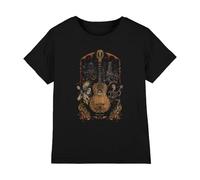 Coco Boy's Coco Painted Poster with Guitar, Ernest, Miguel and Hector Unisex Kids T Shirt T-Shirt