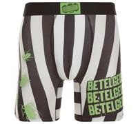 COCO BRANDS Beetlejuice Men's Boxer Briefs - No Fly, Anti-Chafing Stitching, Comfort Shaped/Cotton Lined Crotch, Beatlejuice Stripe, XL