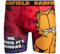 COCO BRANDS Garfield Men's Boxer Briefs - No Fly, Anti-Chafing Stitching, Comfort Shaped/Cotton Lined Crotch, Garfield Mon Fri Orange, M