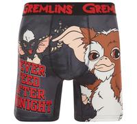 Coco Brands Gremlins Men's Boxer Briefs - No Fly, Anti-Chafing Stitching, Comfort Shaped/Cotton Lined Crotch, Never Feed Gizmo After Midnight, S