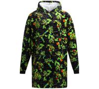 COCO BRANDS Harry Potter Blanket Hoodie - Bettlejuice Friday the 13th Tom and Jerry Ninja Turtles Gremlins Wearable Blanket, Size One Size, Black With Ninja Turtles and Brick Wall Print