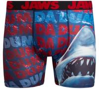 COCO BRANDS Jaws Mens Boxer Briefs - Breathable Stretch No Fly Mens Underwear Boxers with Contoured Pouch (Sizes: S-XL), Jaws Shark/Red, L
