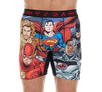 COCO BRANDS Justice League Mens Boxer Briefs - 1 Pack/3 Pack Batman, Superman Anti Chafing Breathable Boxers for Men, Justice League Team- 1pk, S