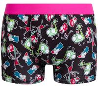 COCO BRANDS Justice League Superman Invader Zim Mens Boxer Briefs - 1 Pack/3 Pack Soft Stretch Underwear, Black Invader Zim Character Print-1pk, XL