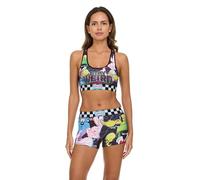 COCO BRANDS Looney Tunes Womens Sports Bra Set - 2 Piece Sports Bra and Boxer Briefs Underwear Set for Women (Sizes: S-XL), Bugs/Duck Stay Weird, S