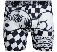 COCO BRANDS Mens Boxer Briefs - Peanuts Snoopy Soft Stretch Cotton Lined Crotch No Fly Underwear Boxers for Men (Sizes: S-XL), Snoopy Obsessed / Black and White, XL