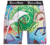 COCO BRANDS Mens Boxer Briefs - Rick and Morty Cotton Lined Crotch No Fly Underwear Boxers for Men with Support Pouch (S-XL), Multi/Chased Out of Portal, M