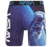 COCO BRANDS NASA Men's Boxer Briefs - No Fly, Anti-Chafing Stitching, Comfort Shaped/Cotton Lined Crotch, Space Walking, M