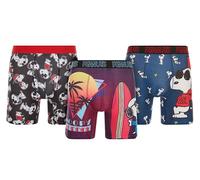 COCO BRANDS Peanuts Snoopy Mens Boxer Briefs- 1 Pack/3 Pack Soft Stretch No Chafe Boxers for Men - Breathable Mens Underwear, Snoopy Joe Cool - 3 Pack, M