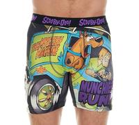 COCO BRANDS Scooby-Doo Mens Boxer Briefs - 1Pack/2Pack/3Pack No Fly Anti-Chafing Cotton Lined Support Boxers for Men, Multi Scooby Munchies Run-1pk, L