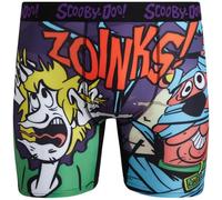 COCO BRANDS Scooby-Doo Mens Boxer Briefs - 1Pack/3Pack No Fly Anti-Chafing Cotton Lined Support Boxers for Men (Sizes: S-XL), Scooby Stylized Zoinks Mummy / Purple, L