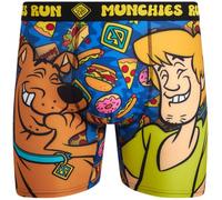 COCO BRANDS Scooby-Doo Mens Boxer Briefs - 1Pack/3Pack No Fly Anti-Chafing Cotton Lined Support Boxers for Men (Sizes: S-XL), Scooby and Shaggy Snacks / Blue, M