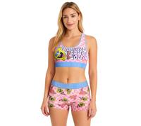 COCO BRANDS SpongeBob & Patrick Womens Underwear Set - 2 Piece Tom and Jerry, Betty Boop Boy Shorts & Sports Bras for Women, Pink, XL