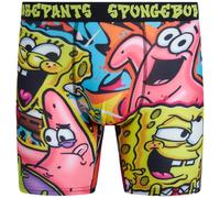 COCO BRANDS SpongeBob SquarePants Mens Boxer Briefs - Breathable Mens Underwear Boxer Briefs with Contoured Pouch (S-XL), Spongebob & Patrick Airbrushed / Yellow, M