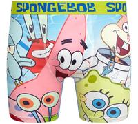 COCO BRANDS SpongeBob SquarePants Mens Underwear Boxer Briefs - 1 Pack/2 Pack/3 Pack Stretch Boxers for Men with No Fly Pouch, Blue Spongebob With Friends, XL