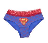 Coco Brands Superman Lace Trim Women's Hipster Underwear (UK, Alpha, S, Regular, Regular) Blue