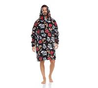 Coco Brands Tom and Jerry Blanket Hoodie, Oversized, Wearable Hoodie with Pocket, Plush Fleece, Sherpa Lined, One Size, Grey Plaid, Large