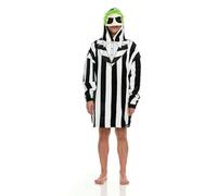 COCO BRANDS Wearable Blanket Hoodie - Tim Burton Beetlejuice Oversized Plush Sherpa Fleece Blanket Hoodies for Women and Men, Multi/Cosplay Suit, One size