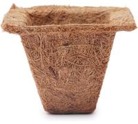 Coco & Coir Biodegradable Square Plant Pots 15 Cm 6 Inch 6 Pack Plastic Free Eco-Friendly Propagation Pots