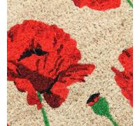 Coco & Coir Coco&coir Door Mat Eco-Friendly Indoor Outdoor Heavy Duty Flower Themed Entrance Door Mat 45 X 75 Cm Eternal Poppy