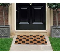 Coco & Coir Door Mat Indoor/Outdoor | Non Slip Abstract Design Entrance Welcome Mat (Polka Beauty 45cm x 75cm)