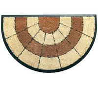 Coco&Coir Door Mat | Natural Coir | Printed | Shaped| Latex Backed Door Mat (Sunrise Cluster)