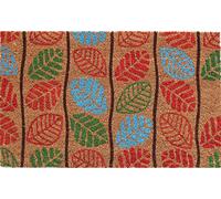 Coco&Coir Door Mat | Non-Slip | Thick Coir | Premium Quality | Rubber Backed | Eco-Friendly | Indoor | Outdoor | Heavy Duty | Leaves Themed | Entrance Door Mat | 45 x 75 cm (Early Leaves)