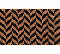 Coco&Coir Door Mat | Non-Slip | Thick Coir | Premium Quality | Rubber Backed | Eco-Friendly | Indoor | Outdoor | Heavy Duty | Patterned | Entrance Door Mat | 45 x 75 cm (Paddy)