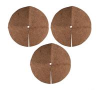 Coco Coir Mulching Discs 3 Pack Coconut Fibre Round Mats for Tree Root For Protection and Prevention in Garden Plant Pots and Flower Beds (60CM)
